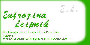 eufrozina leipnik business card